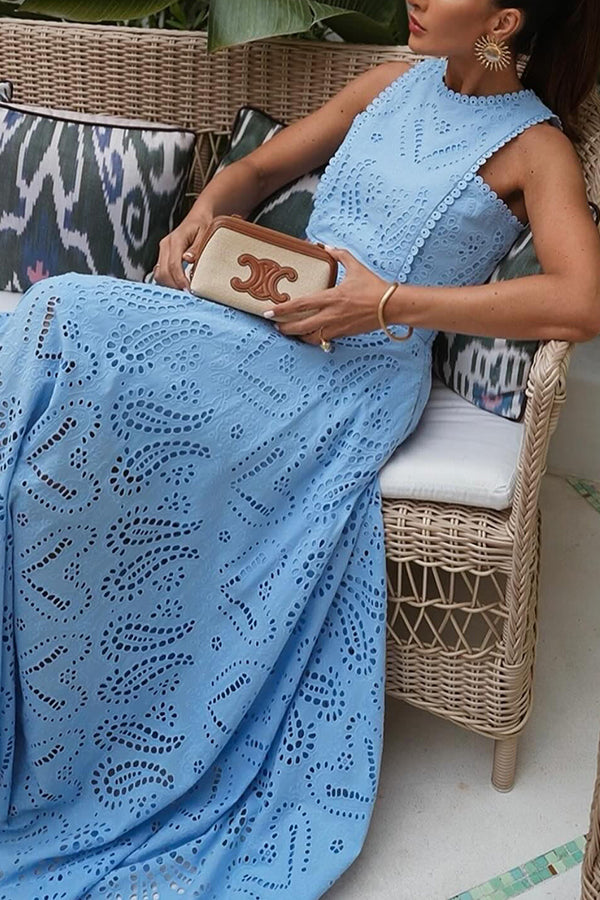 Rosa | Embroidered Set with Maxi Skirt