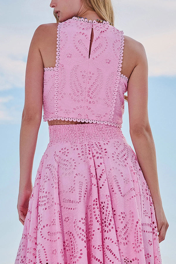 Rosa | Embroidered Set with Maxi Skirt