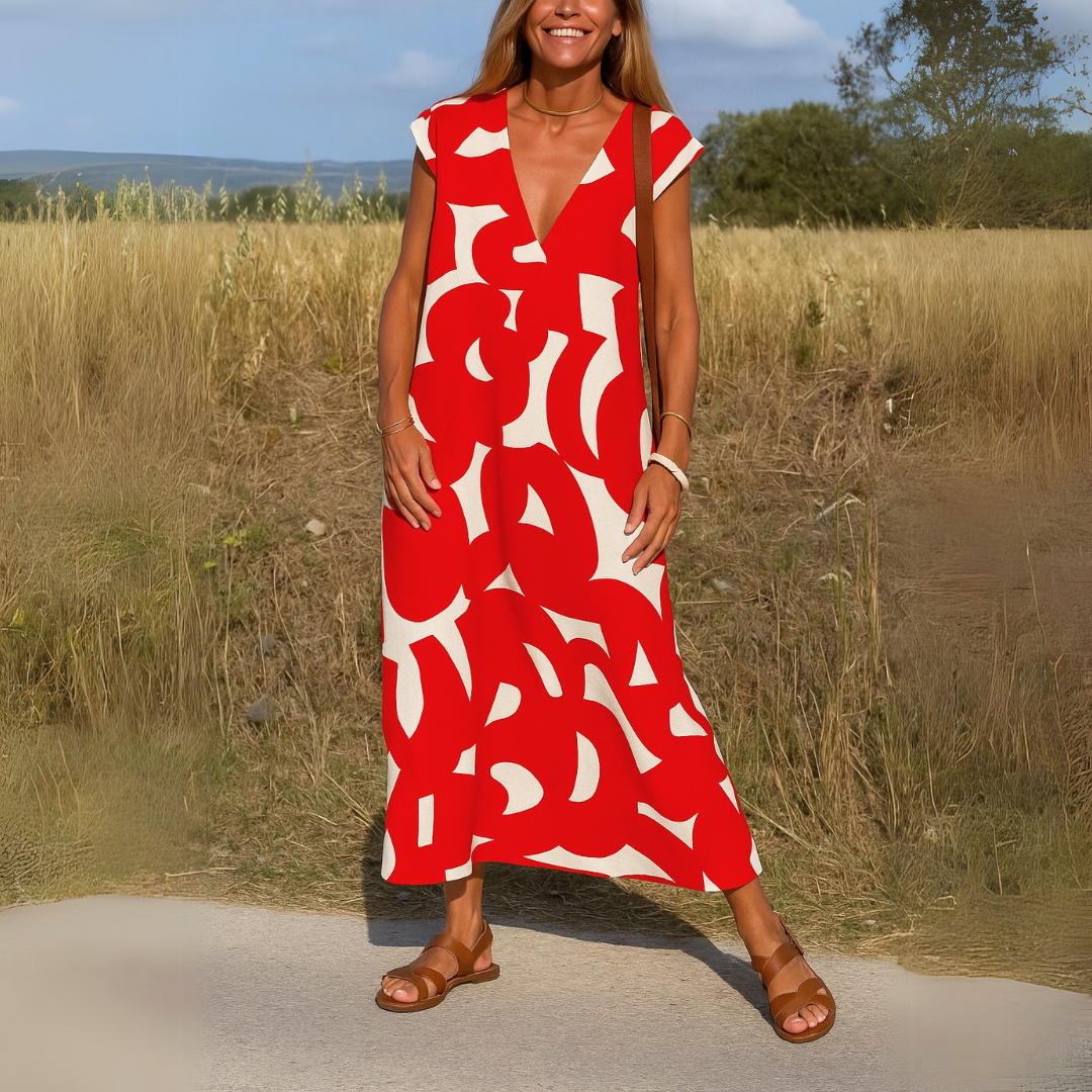 Carolina | Elegant V-neck dress