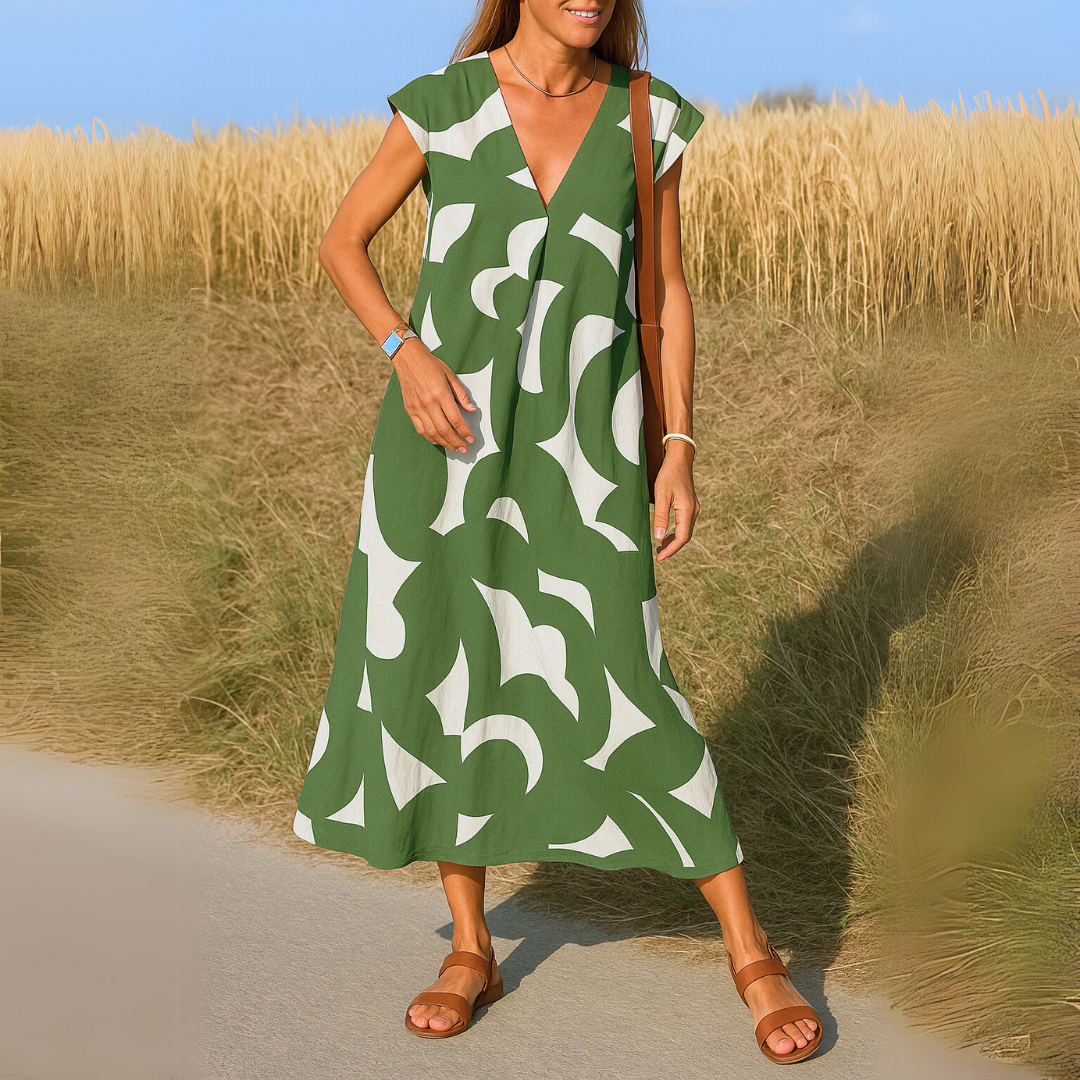 Carolina | Elegant V-neck dress