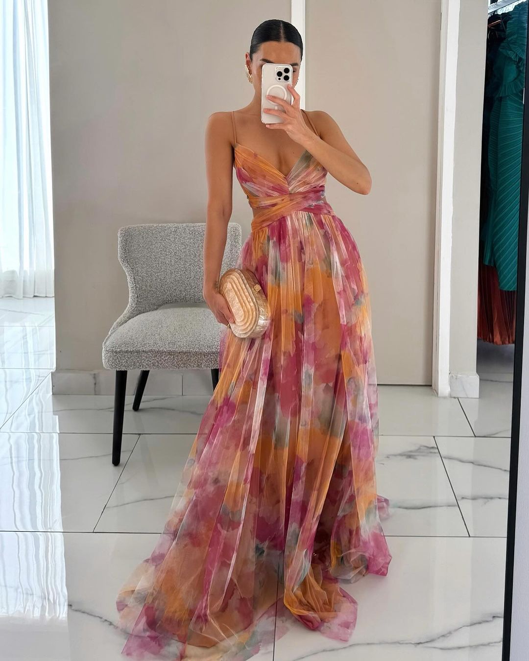 Adriana | Floral Print Maxi Dress