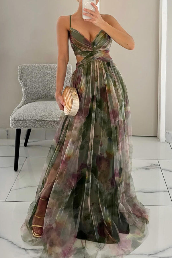 Adriana | Floral Print Maxi Dress