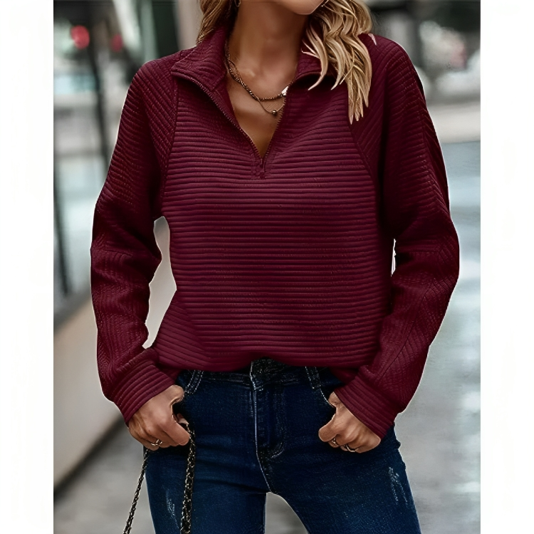 Lauren | Zip V-Neck Pullover