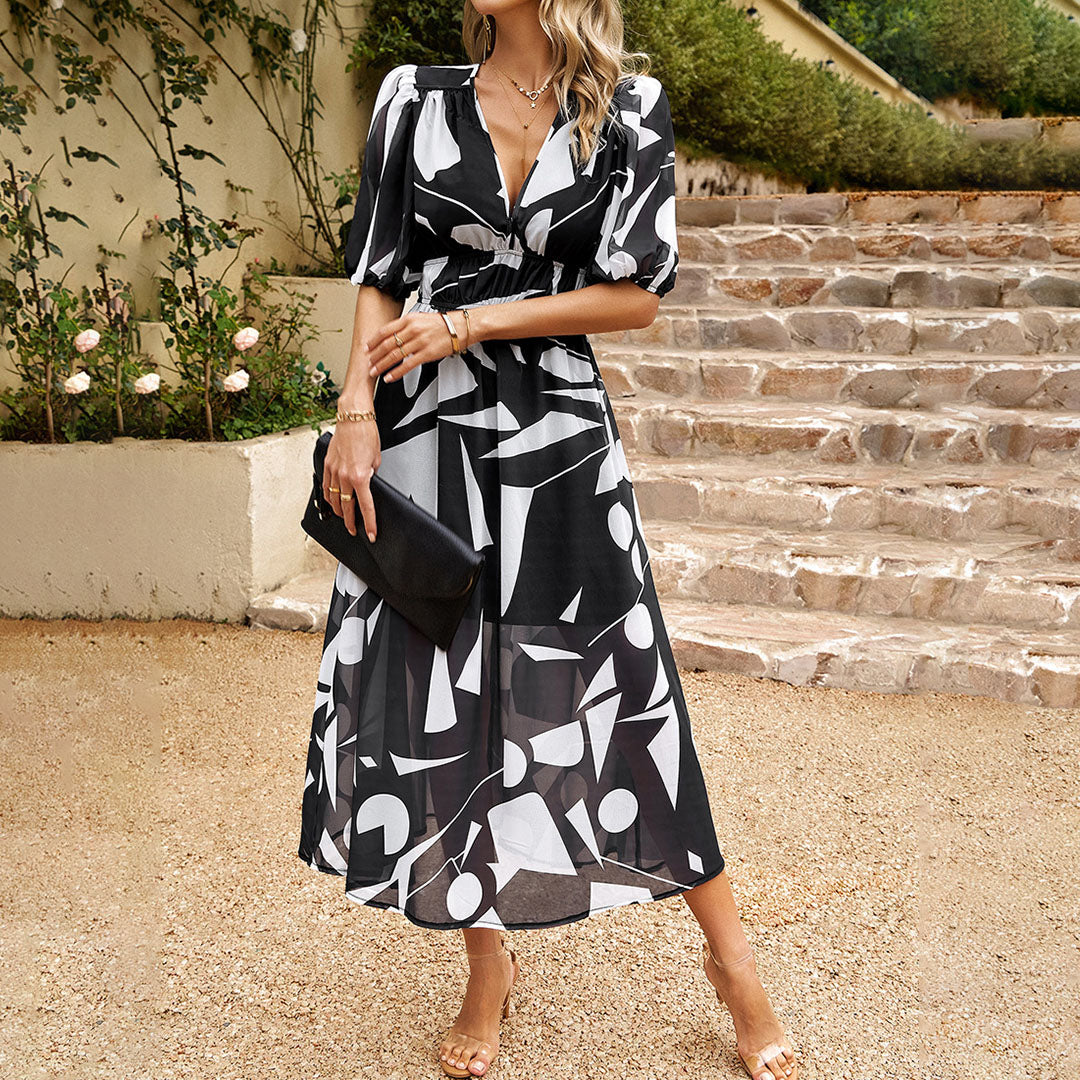 Lana | v-neck midi summer dress