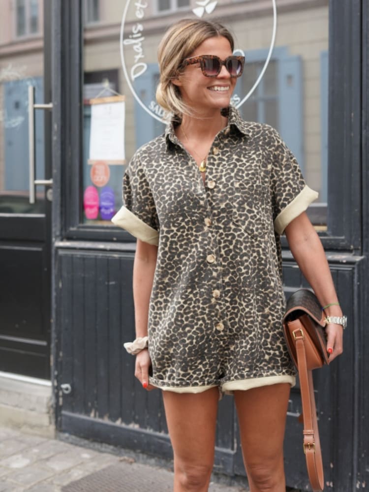 Angelina | Leopard print shirt dress