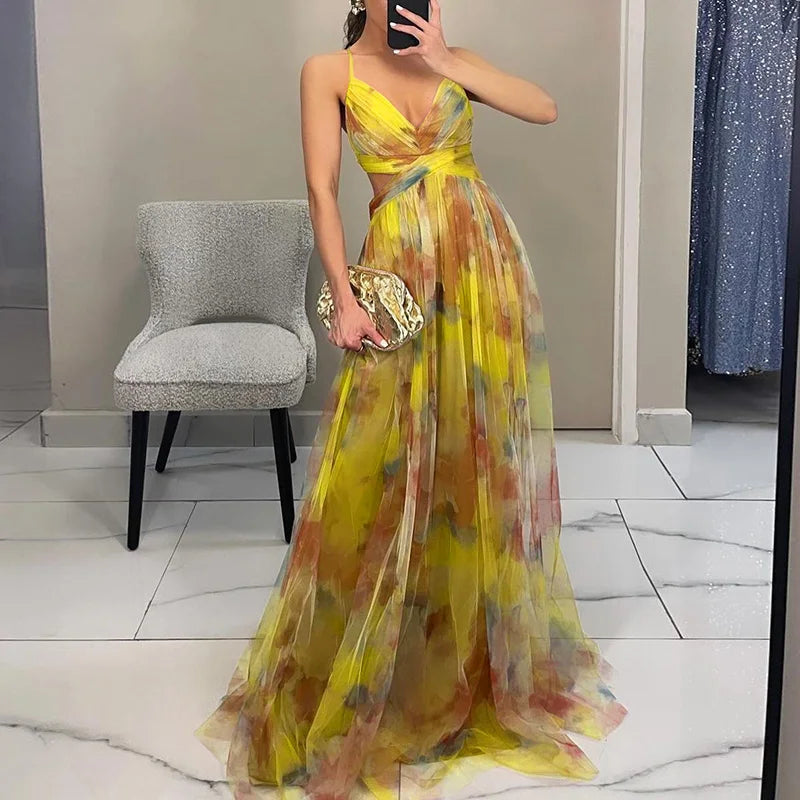 Adriana | Floral Print Maxi Dress