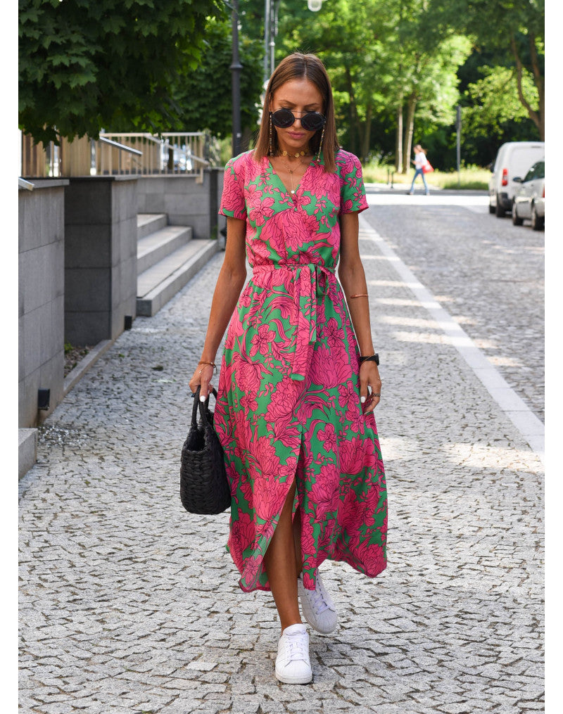 Mila | Floral Wrap Midi Dress