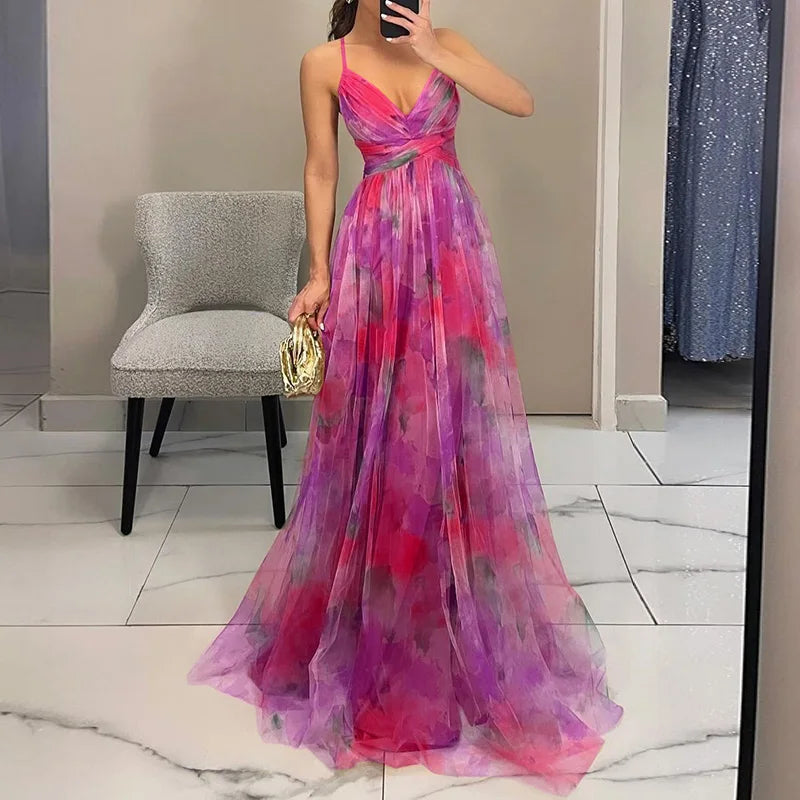 Adriana | Floral Print Maxi Dress