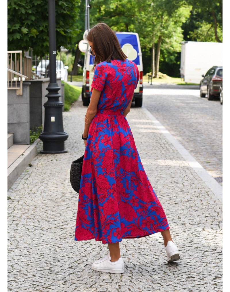 Mila | Floral Wrap Midi Dress