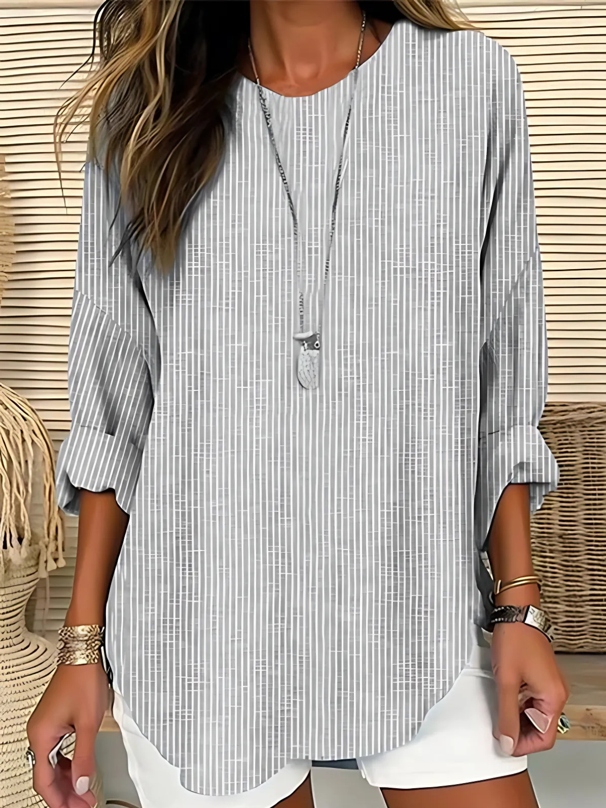 Julia – Relaxed Striped Tunic Top