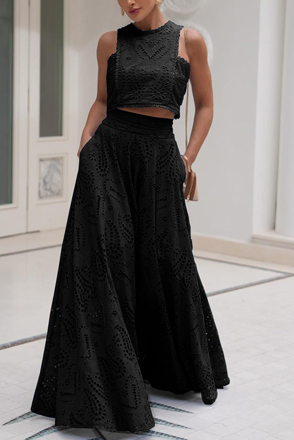 Rosa | Embroidered Set with Maxi Skirt