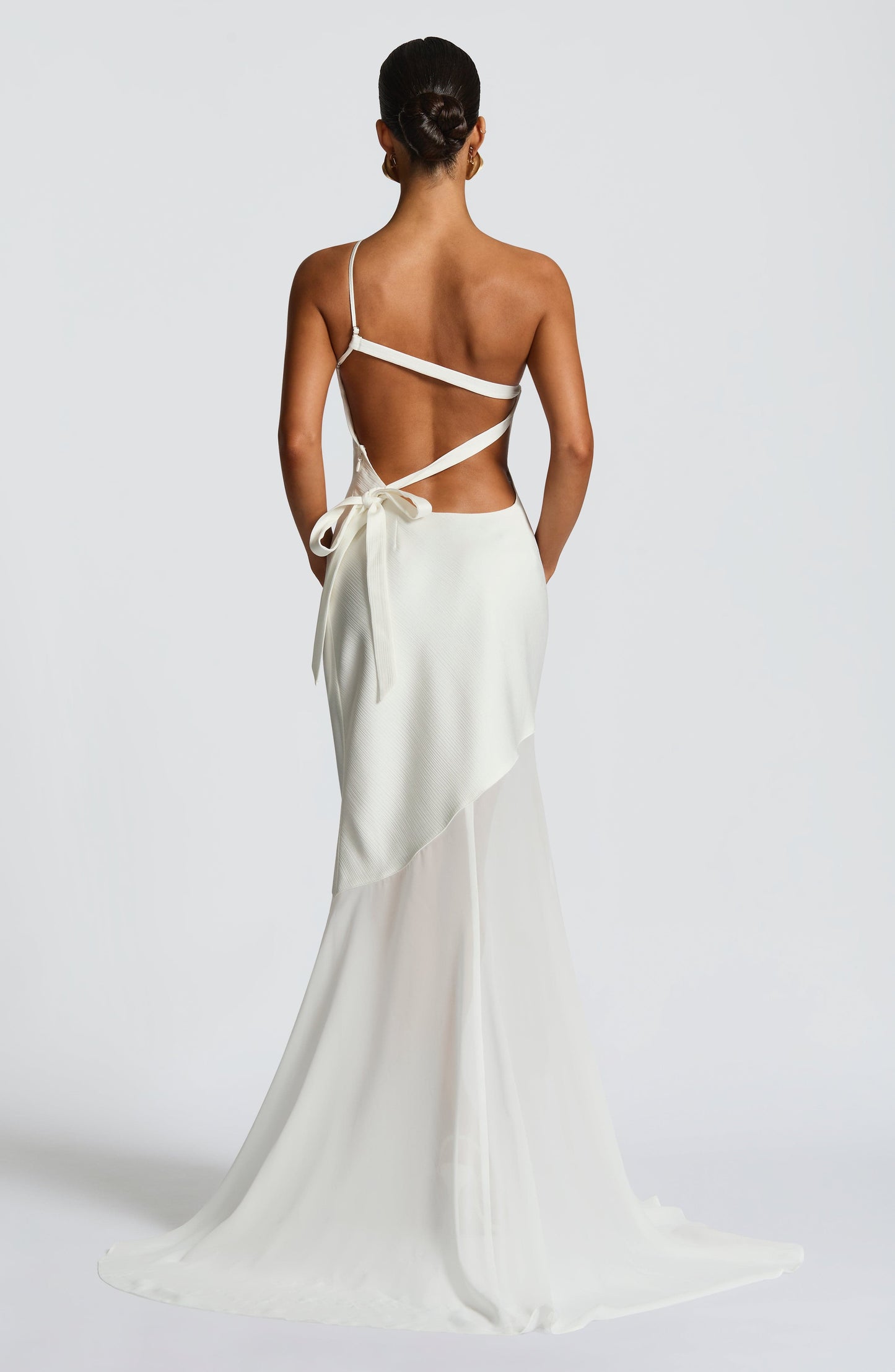 Grace | One-Shoulder Mesh Gown