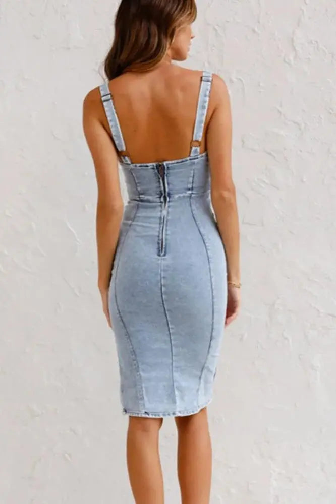 Anna | Denim Dress with adjustable straps