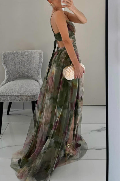 Adriana | Floral Print Maxi Dress