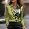 Green floral print