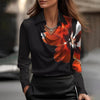 Black floral print