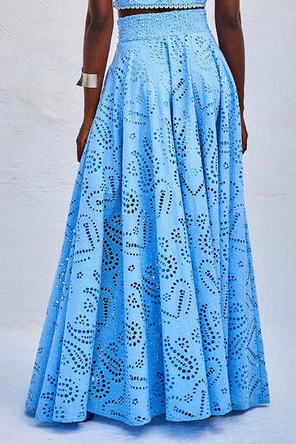 Rosa | Embroidered Set with Maxi Skirt
