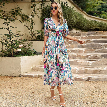 Lana | v-neck midi summer dress