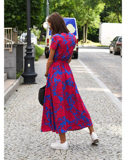 Mila | Floral Wrap Midi Dress