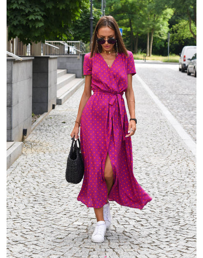 Mila | Floral Wrap Midi Dress