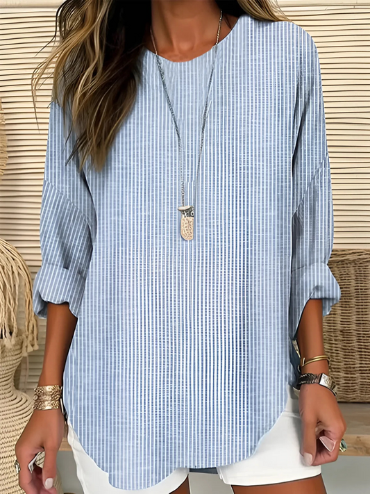 Julia – Relaxed Striped Tunic Top