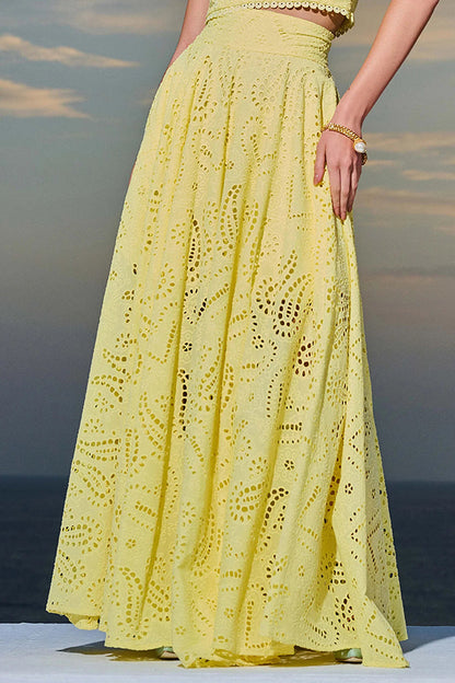 Rosa | Embroidered Set with Maxi Skirt