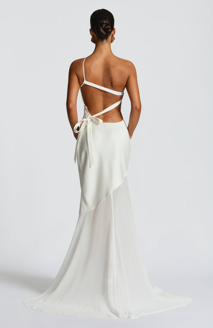 Grace | One-Shoulder Mesh Gown