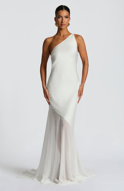 Grace | One-Shoulder Mesh Gown