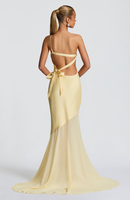 Grace | One-Shoulder Mesh Gown