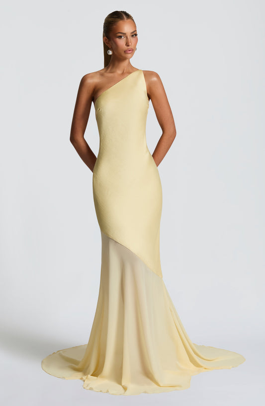 Grace | One-Shoulder Mesh Gown