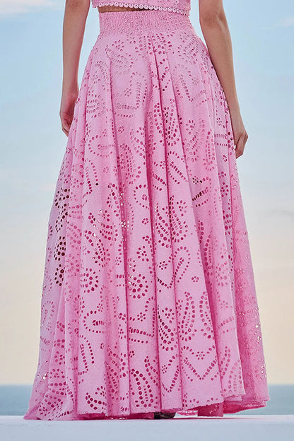 Rosa | Embroidered Set with Maxi Skirt