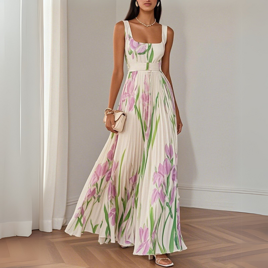 Evina | Elegant Floral Maxi Dress